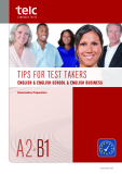 TIPS FOR TEST TAKERS  ENGLISH & ENGLISH SCHOOL & ENGLISH BUSINESS